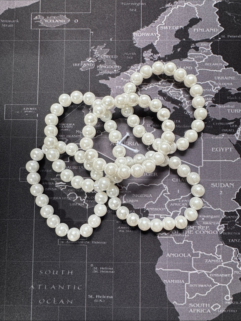 Elegant White Pearl Stretch Bracelet Set for Women